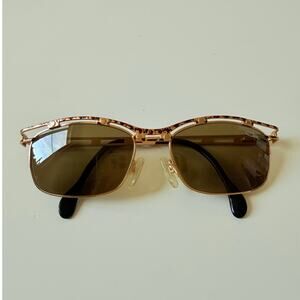 Cazal Legends MOD‎ 994 COL 498 Black Gold Rectangle Sunglasses 55-18-140 Germany